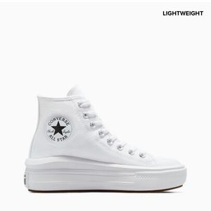 Converse move platform high top in white, excellent condition!
